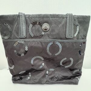 Coach Black Sequin Tote